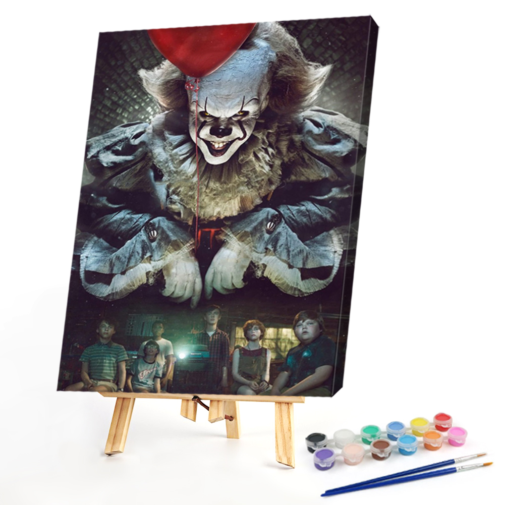 

40*50CM - Paint By Numbers - Horror Clown, 501 Original
