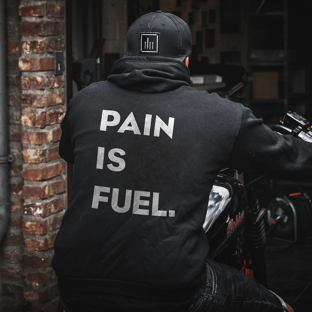 UPRANDY Pain Is Fuel Printed Men's Hoodie -  UPRANDY