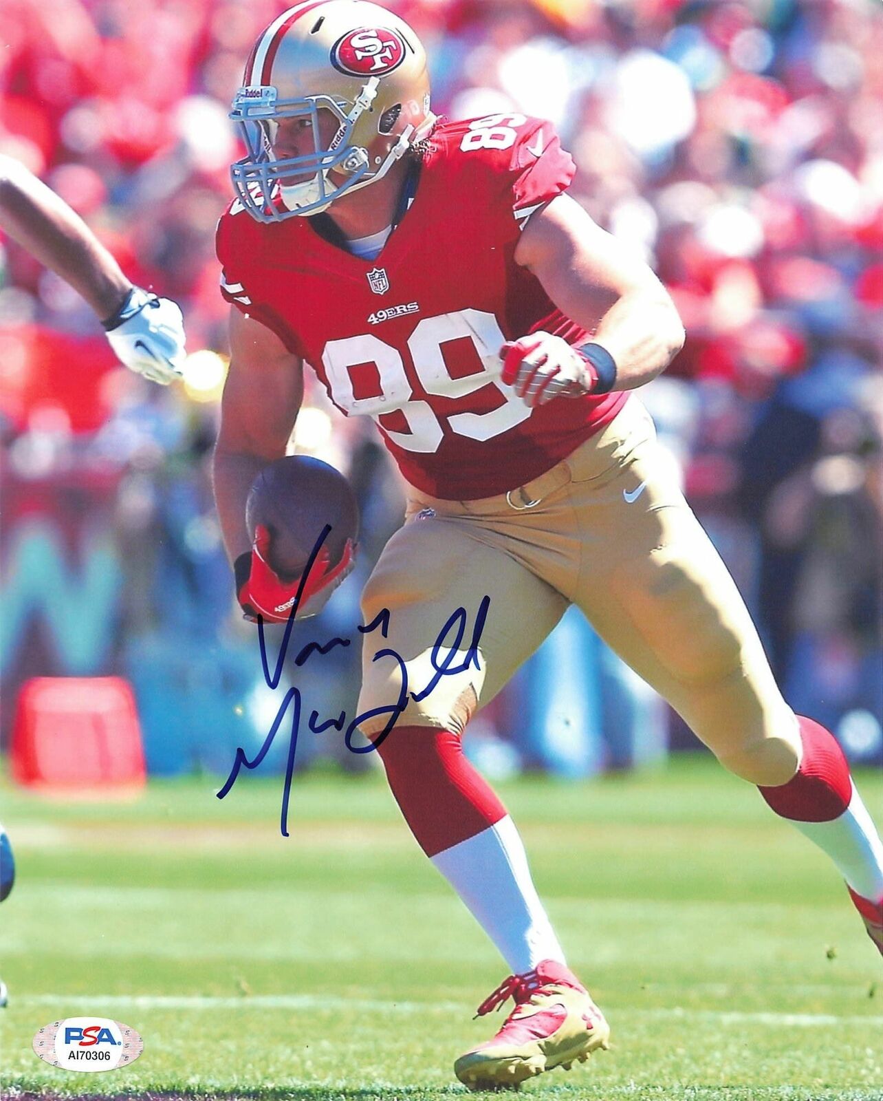 VANCE McDONALD signed 8x10 Photo Poster painting PSA/DNA San Francisco 49ers Autographed