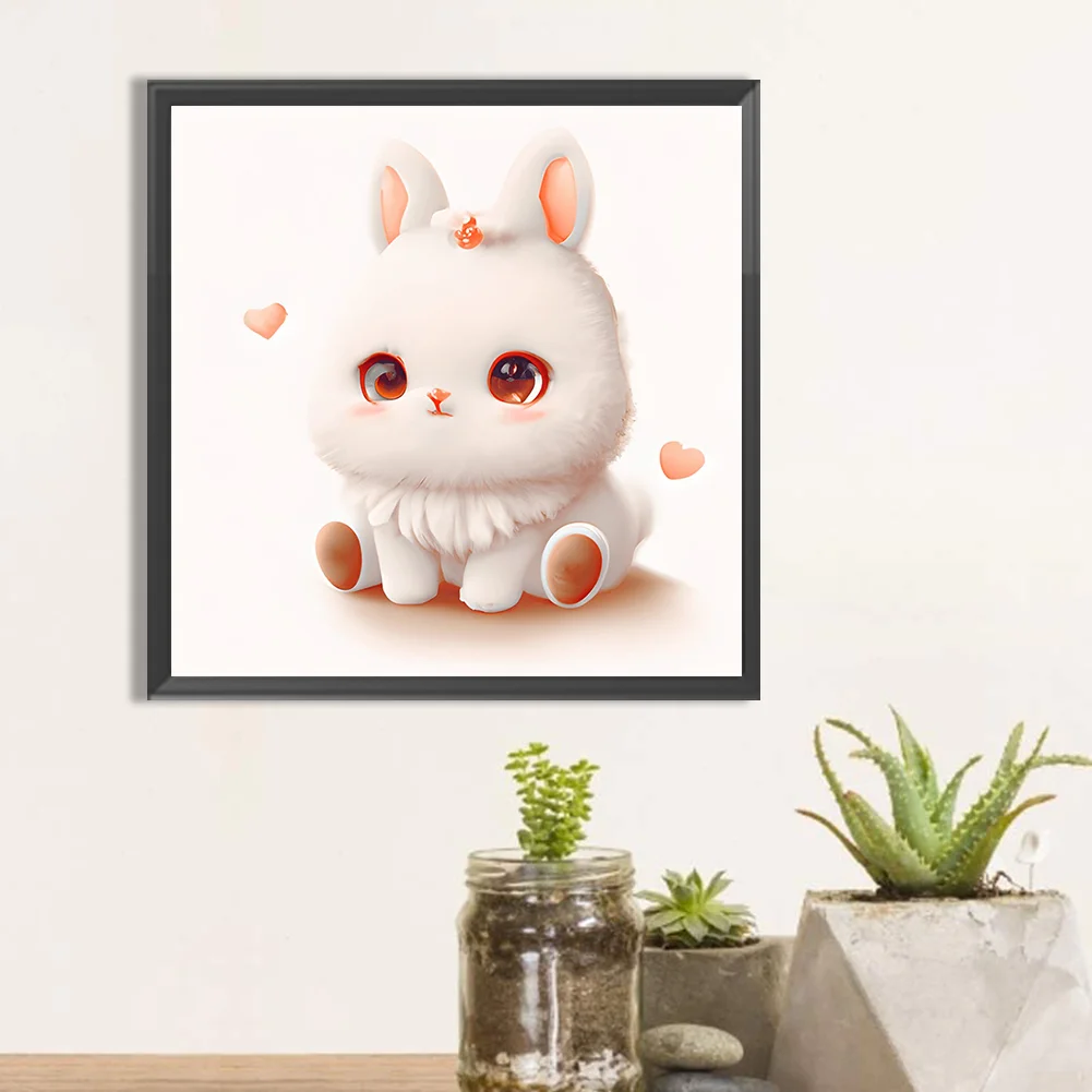 Full Round Diamond Painting 30*30cm - Big Head Animal Rabbit