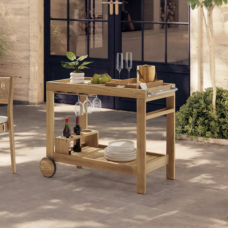 Rio Outdoor Teak Bar Cart