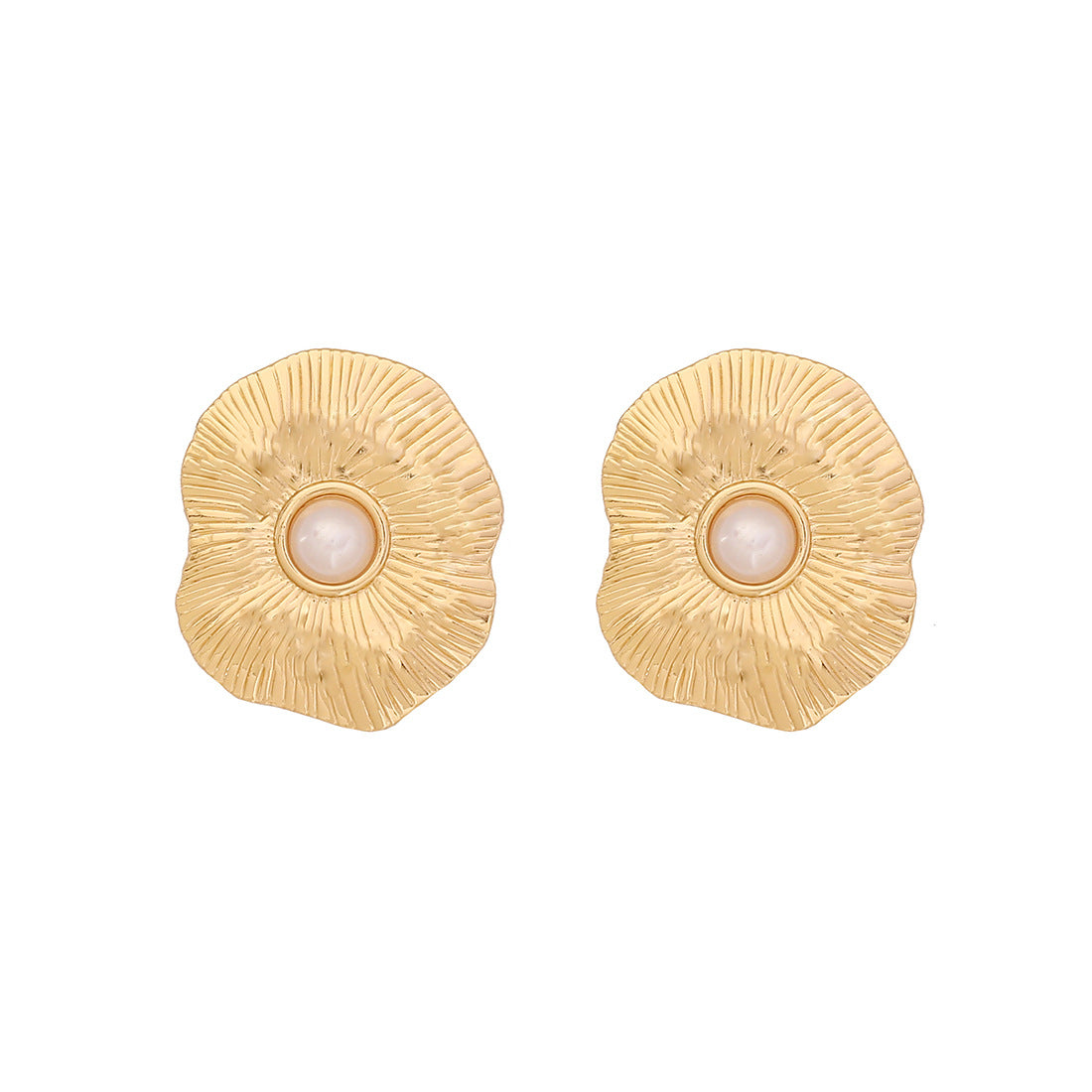 Pearl Flower Heart Earrings Butterfly Stainless Steel Earrings Earrings E593