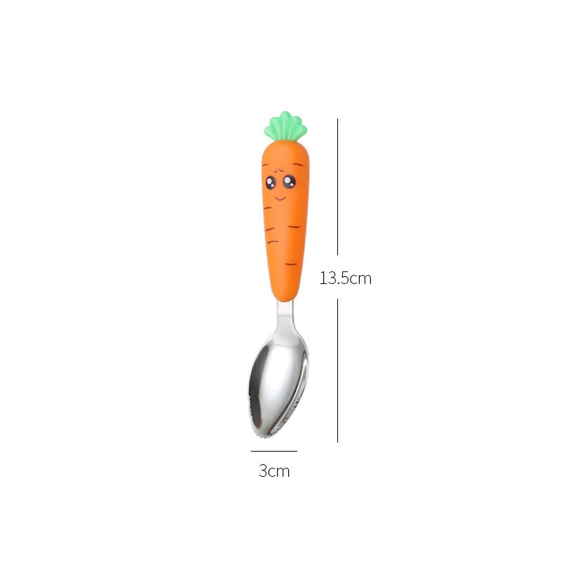 Cute Carrot Stainless Steel Tableware 1 Piece