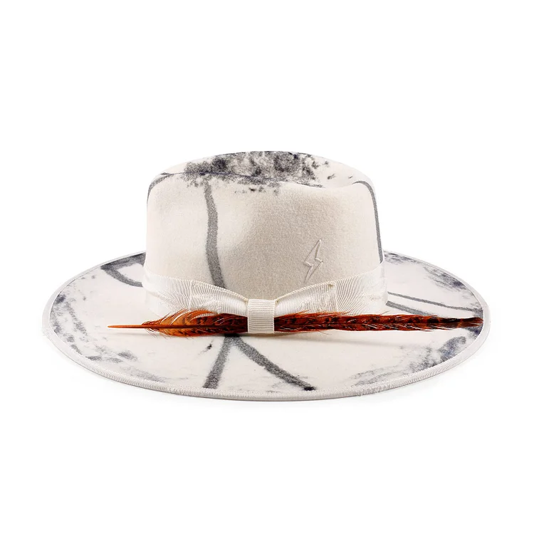 Hats Vintage Fedora Firm Wool Felt Panama Hat Lining Distressed/Burned Handmade S