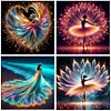 4Pcs/set Diamond Painting-5D Full Round Drill Ballet(30*30 CM)