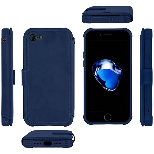 VANAVAGY iPhone SE 2022/iPhone SE 2020 Wallet /iPhone 8/iPhone 7 Wallet Case 4.7 inch