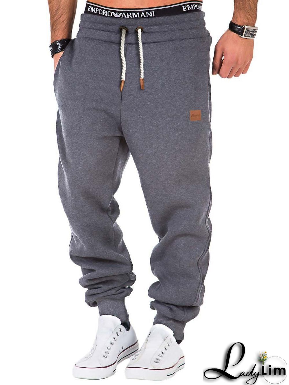 Men's Fall Winter Patchwork Training Sports Pants Basic Pants Men's Sports Fitness Sweatpants