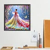 Diamond Painting -DIY Round Drill Wisteria Girl(40x40cm)