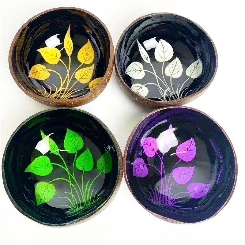 Pastoral Solid Color Coconut Shell Charcoal Shell Tableware 1 Piece