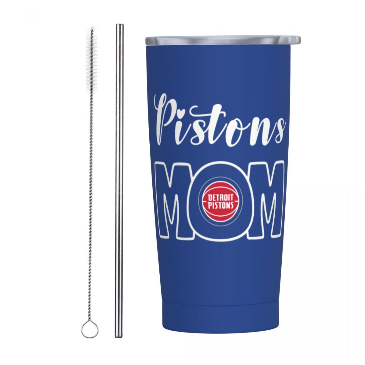 Detroit Pistons Mom Stainless Steel Tumbler