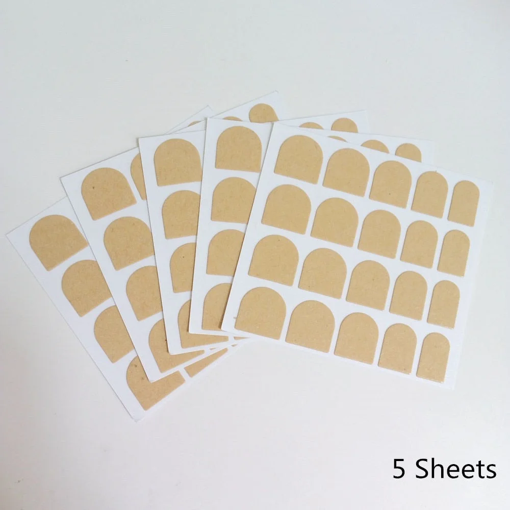 1/3/5/10/20 Sheets DIY Nail Art Double Sided Self Adhesive Sticker For Fake Nails Sticker Tape Glue Tool-Nail Inspo