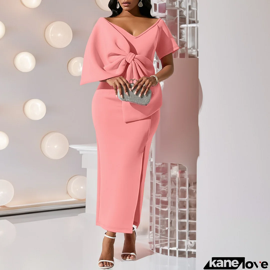 Ladies Casual Elegant Contrast Print Versatile Dress