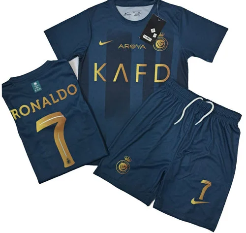 Al Nassr FC Cristiano Ronaldo 7 Auswärtstrikot Kinder Mini Kit 2023-2024