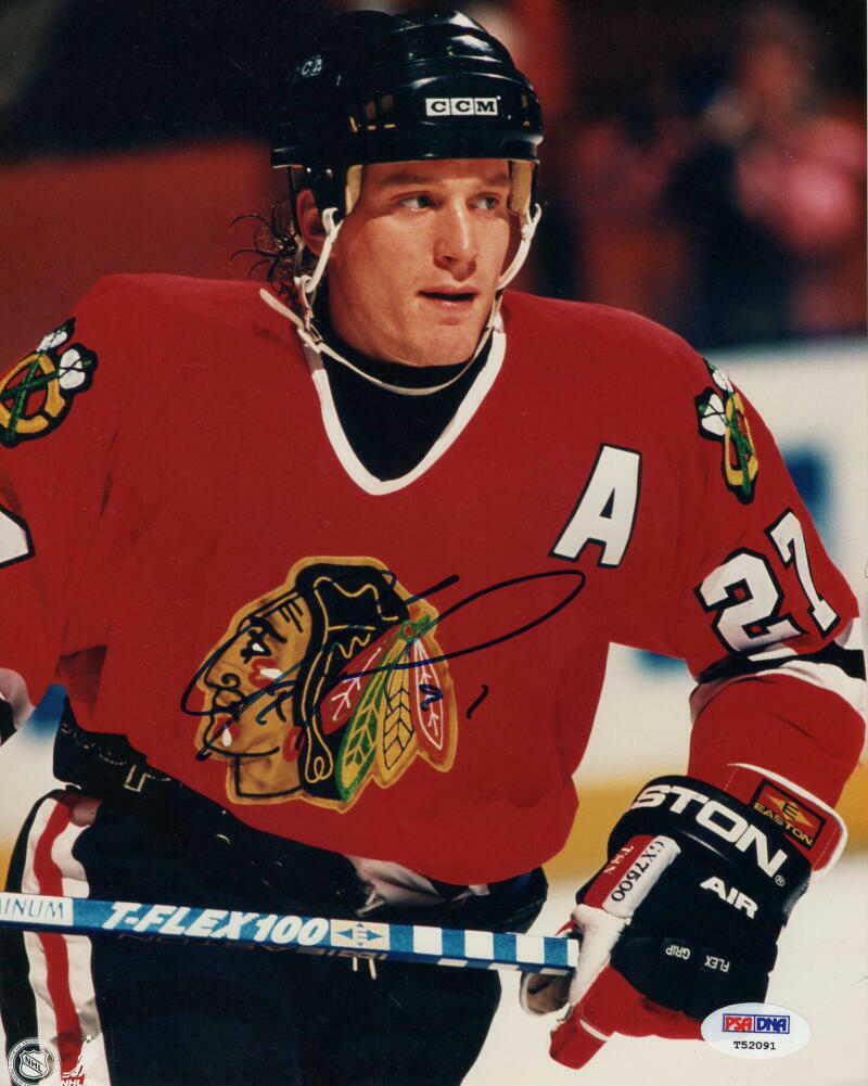 JEREMY ROENICK SIGNED AUTOGRAPH 8x10 Photo Poster painting - CHICAGO BLACKHAWKS SUPERSTAR PSA