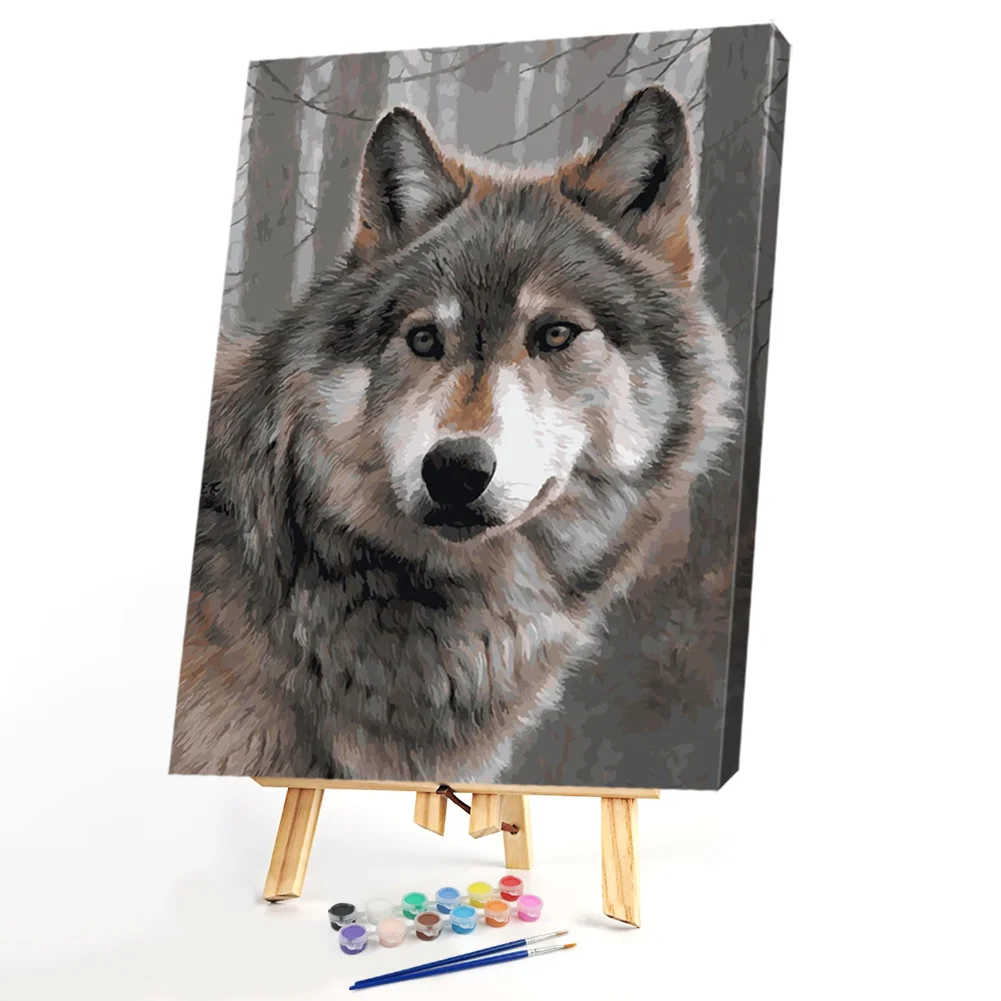 Gray Wolf
 - Paint By Numbers(50*40CM)