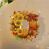 DIY Acrylic Special Shaped Diamond Painting Fall Wreath Ornament Hanging Kit