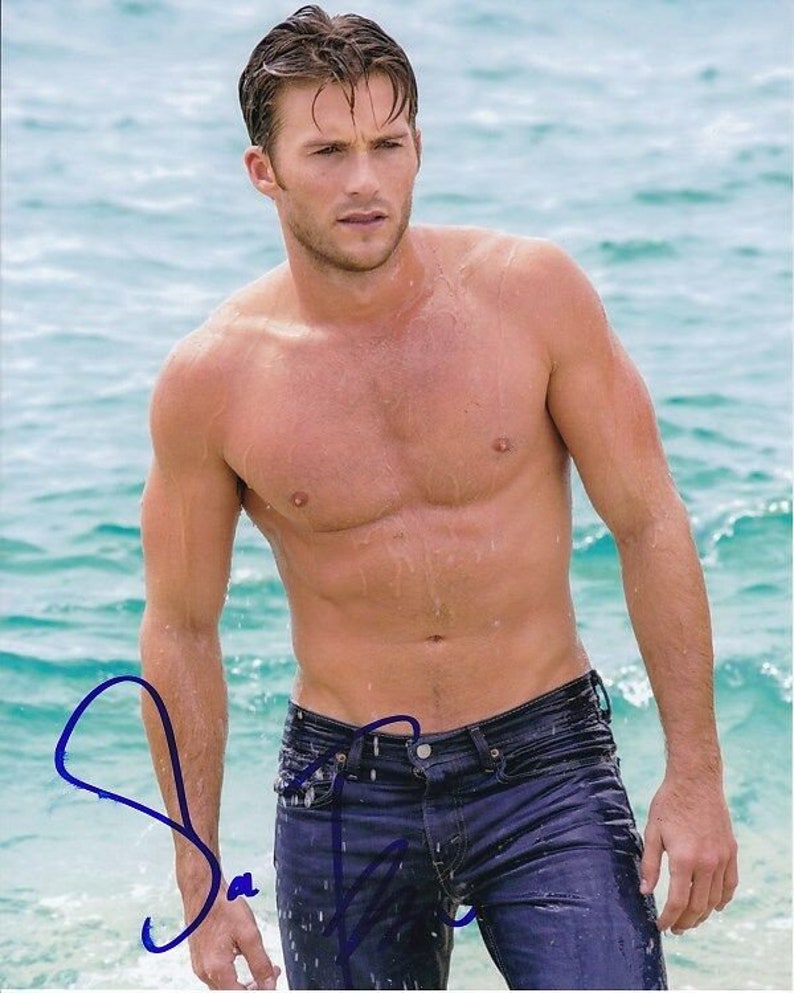 Scott eastwood signed autographed shirtless Photo Poster painting