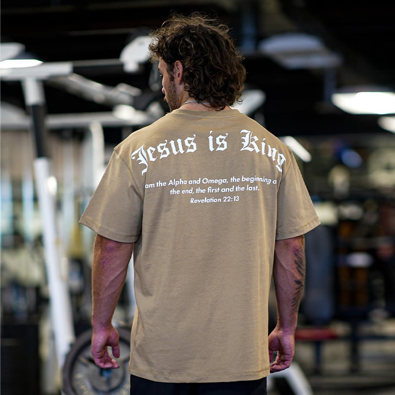 Jesus Is King Print T-shirt