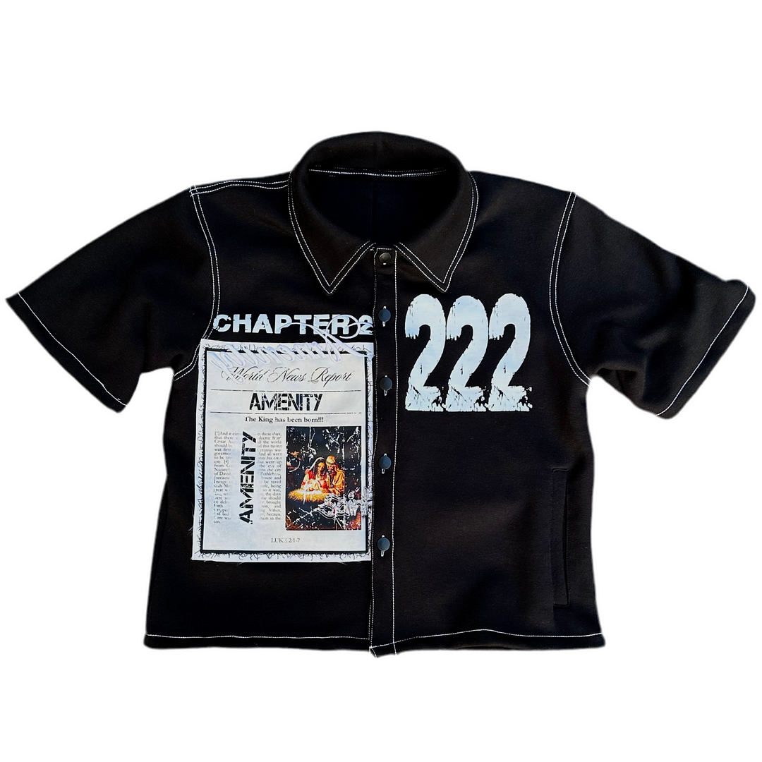 AMENITY BUTTON UP (BLACK)