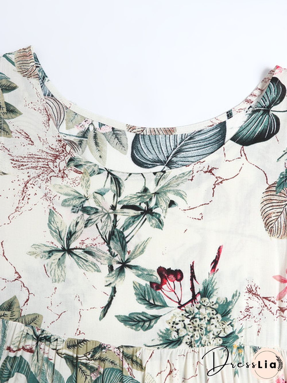 Oversized Floral Print Cotton Cami Dress