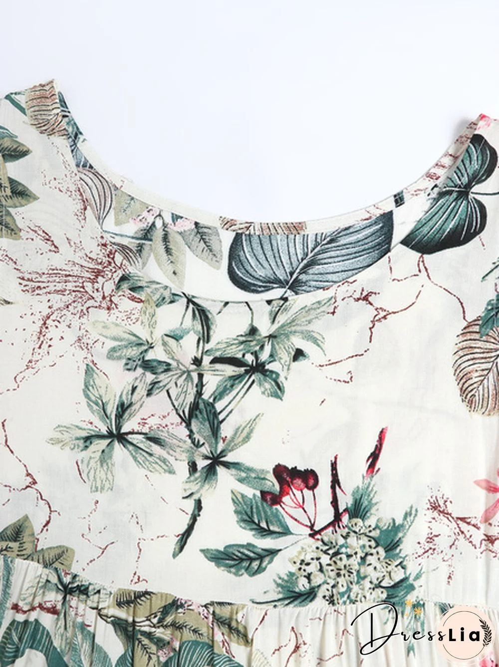 Oversized Floral Print Cotton Cami Dress