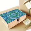 5D DIY Diamond Painting Handmade Wood Storage Box Crystal Storage Case (Mandala)
