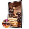 Diamond Painting-DIY Full Round Drill Tiger Family(70*40 CM)