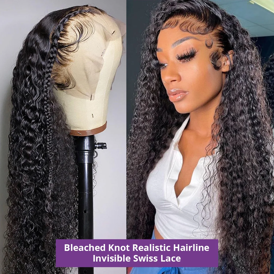 Jewtribute Hair®|Curly  Hair Wigs Brazilian Deep Wave Wig 