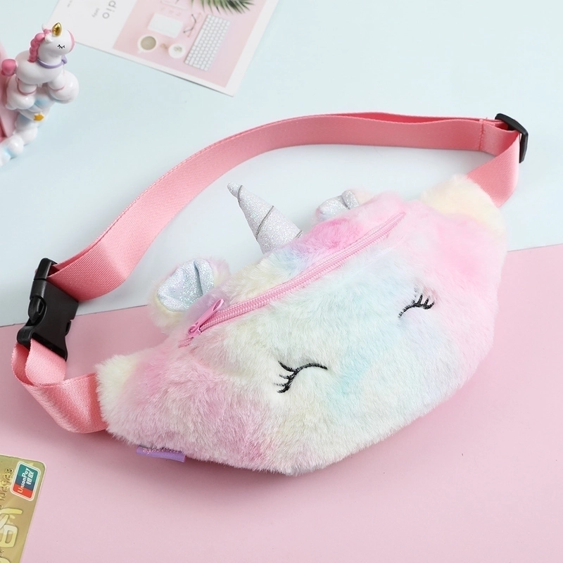 Women’s Cute Colorful Plush Coin Purse Waist Bag