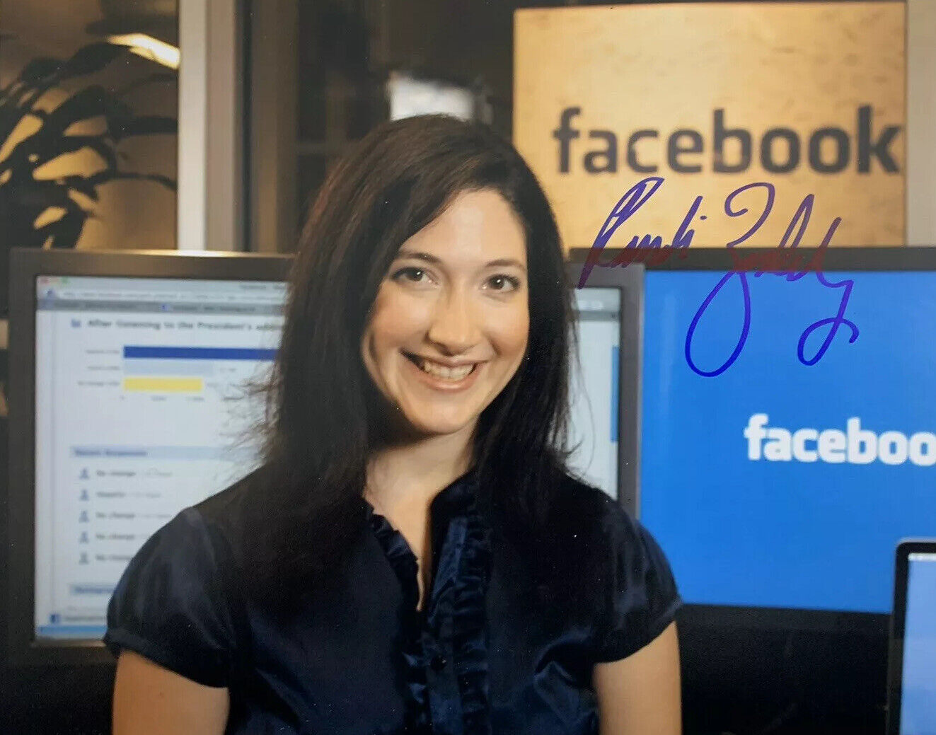 RANDI ZUCKERBERG HAND SIGNED 8x10 Photo Poster painting FACEBOOK AUTHENTIC RARE AUTOGRAPHED