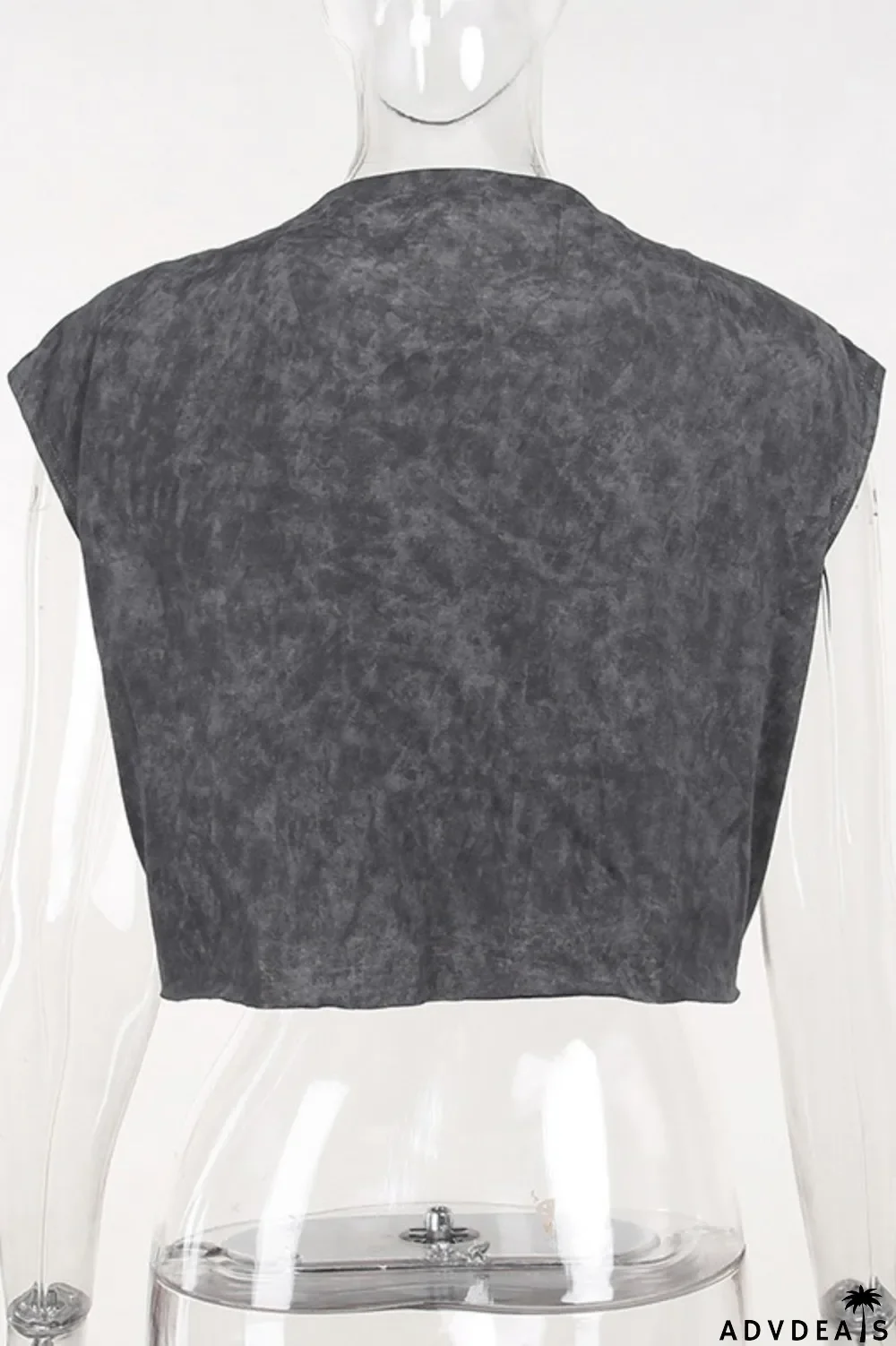 Grey Casual Print Basic O Neck T-Shirts