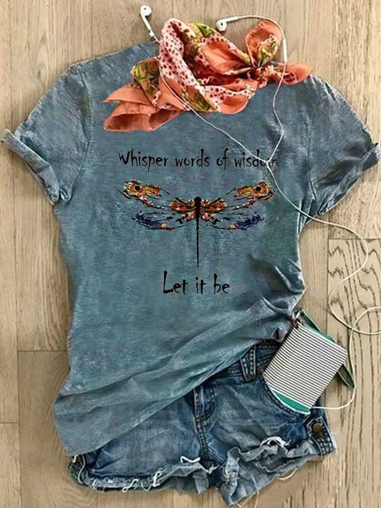 Plus Size Short Sleeve Animal Casual T-Shirt