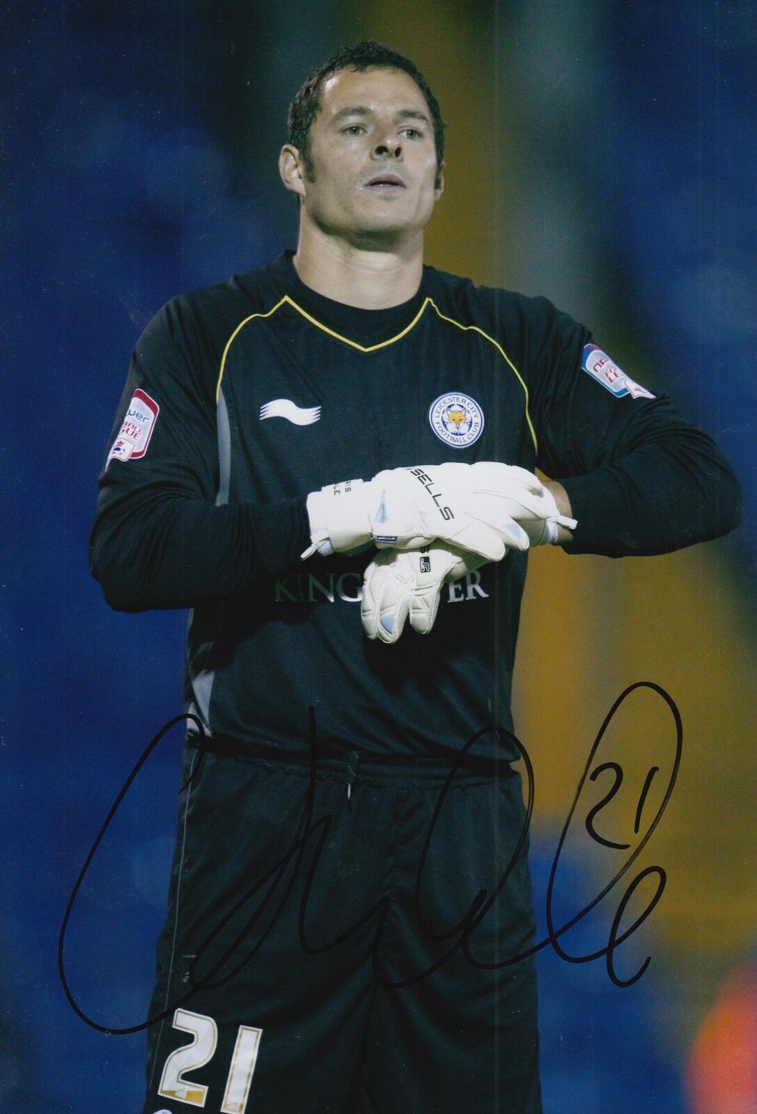 LEICESTER CITY HAND SIGNED CHRIS WEALE 12X8 Photo Poster painting.