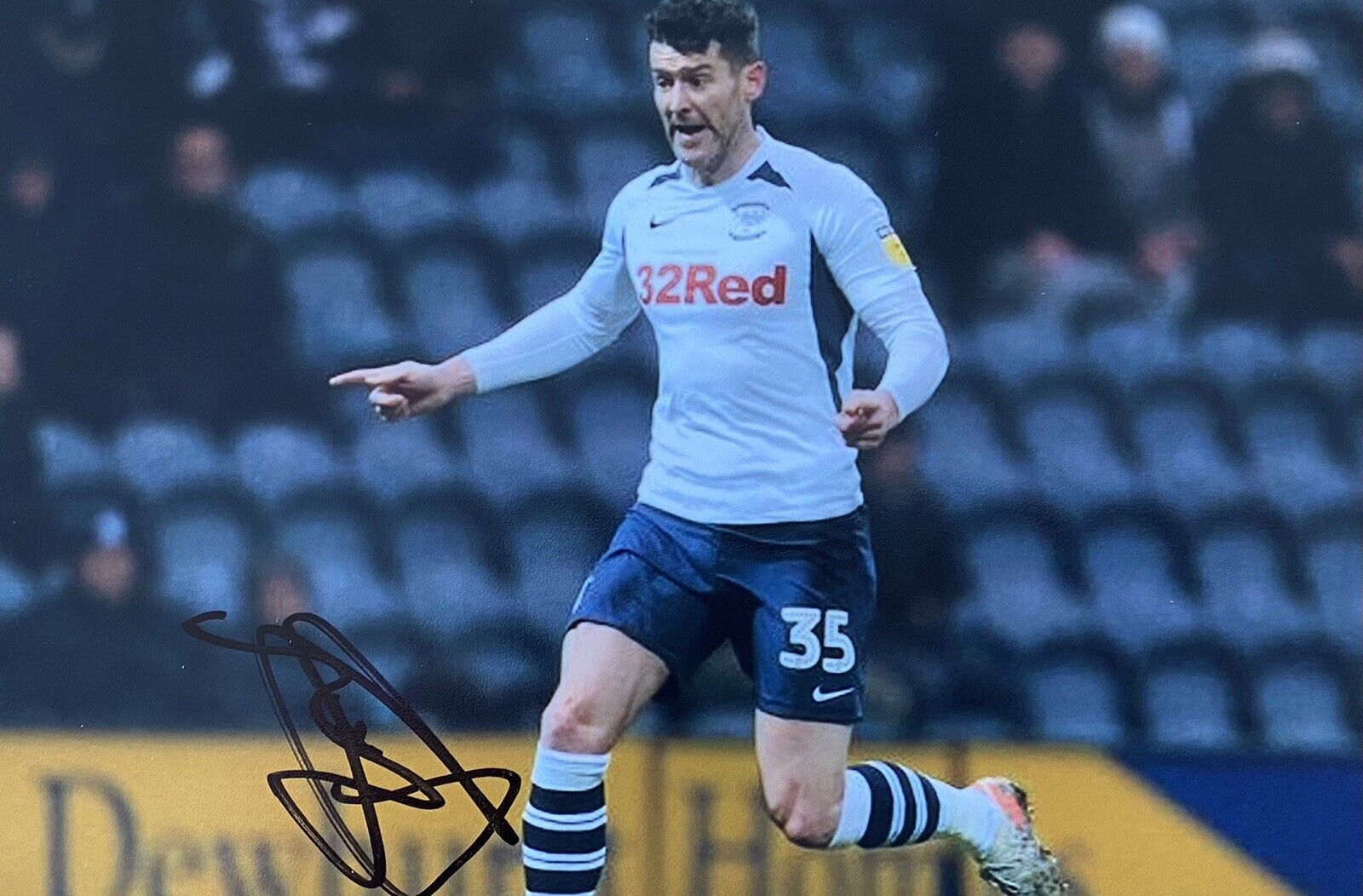 David Nugent Genuine Hand Signed Preston North End 6X4 Photo Poster painting