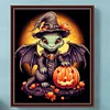 (40*50cm)Halloween Pumpkin Winged Dragon - Full Round Drill Diamond Painting