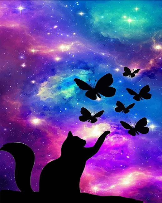

Cat Silhouette – Paint By Numbers - 40*50CM, 501 Original