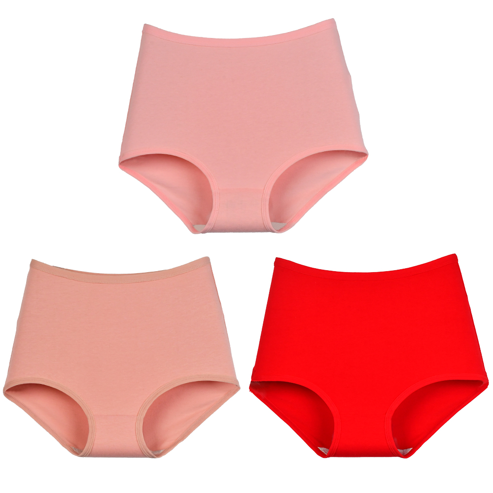 Xinkeke 3Pcs Women Cotton High Waist Panties Breathable Briefs  Plus Size Lingerie Seamless Ladies Panty Underpants Oversize Underwear