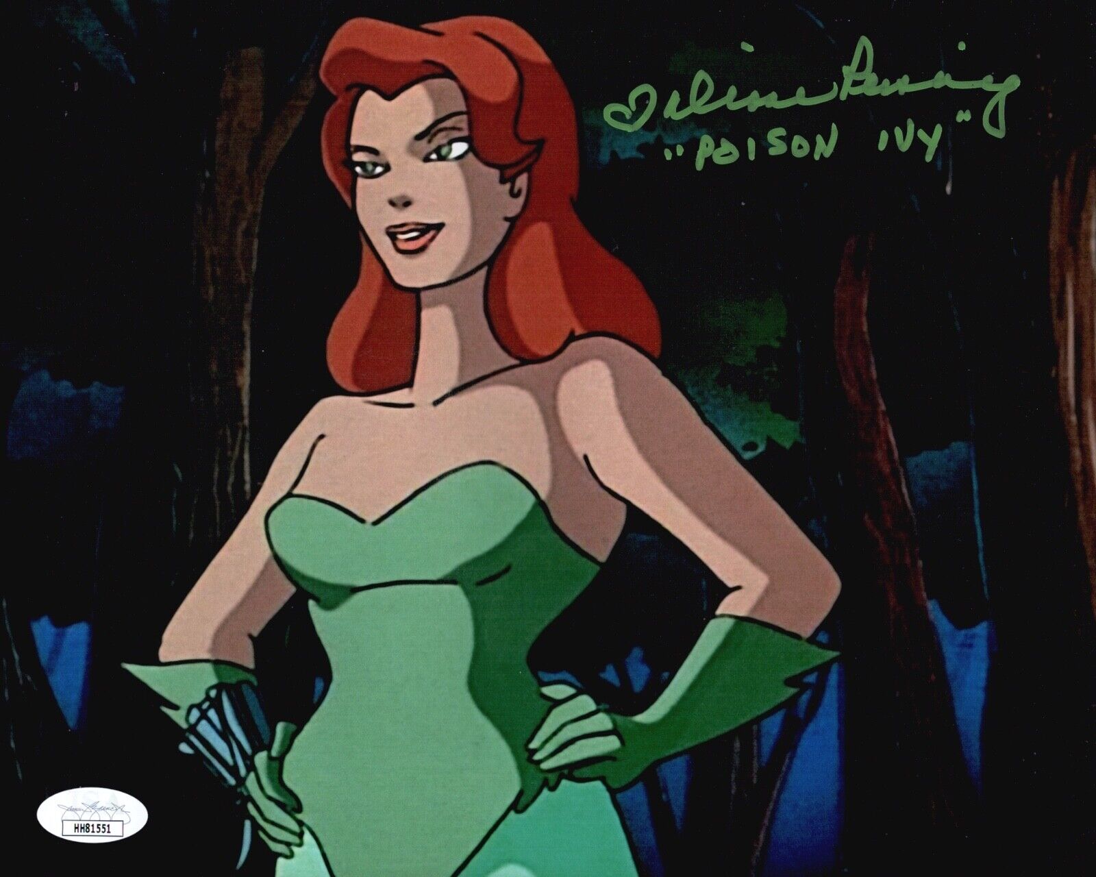 DIANE PERSHING Batman Animated Series Signed 8x10 Poison Ivy Photo Poster painting JSA COA Cert