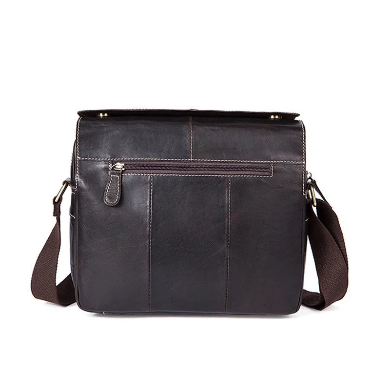 Delicate Genuine Leather Stitching Sling Shoulder Bag Messenger Bag