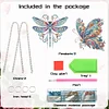 (US Local)2pcs Dragonfly Butterfly DIY Diamond Art Pendant Wall Decor for Home