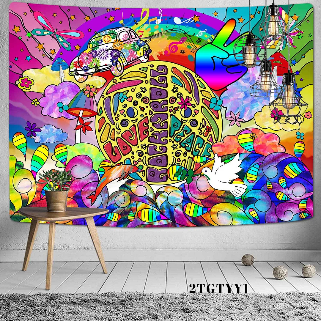 Mysterious Symbol Viking Tapestry Home Decor Bohemian Psychedelic Scene Yoga Mat Hippie Sheet Sofa Blanket Dragon Skull Tapestry