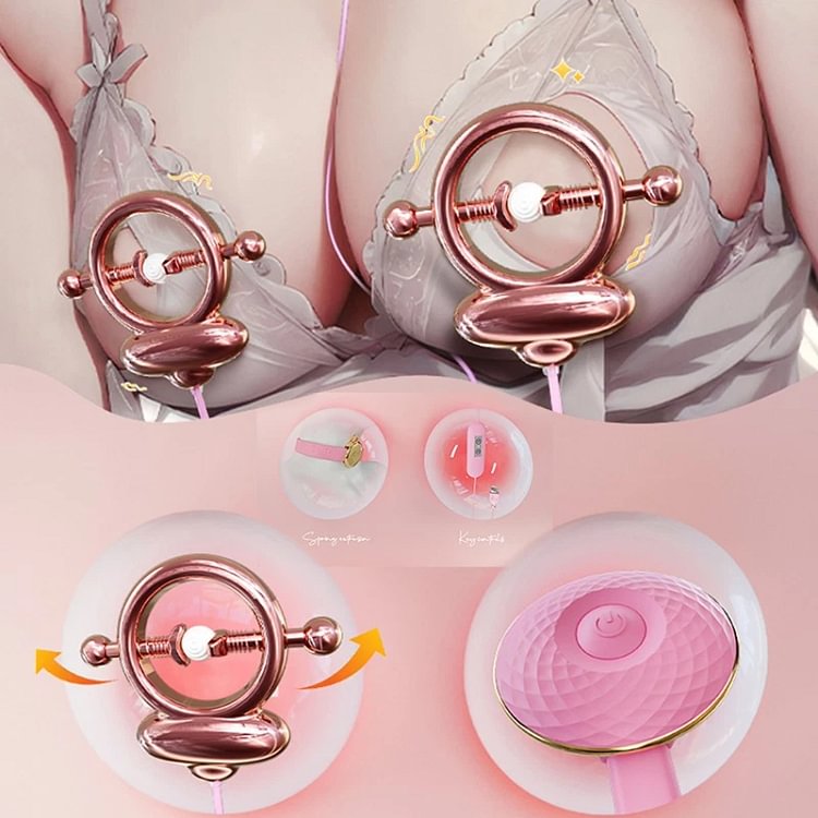 pornhint Pornhint Vibrating Nipple Clamps Screw Nipple Vibrator Sex Toys - BDSM Nipple Toys Female BDSM