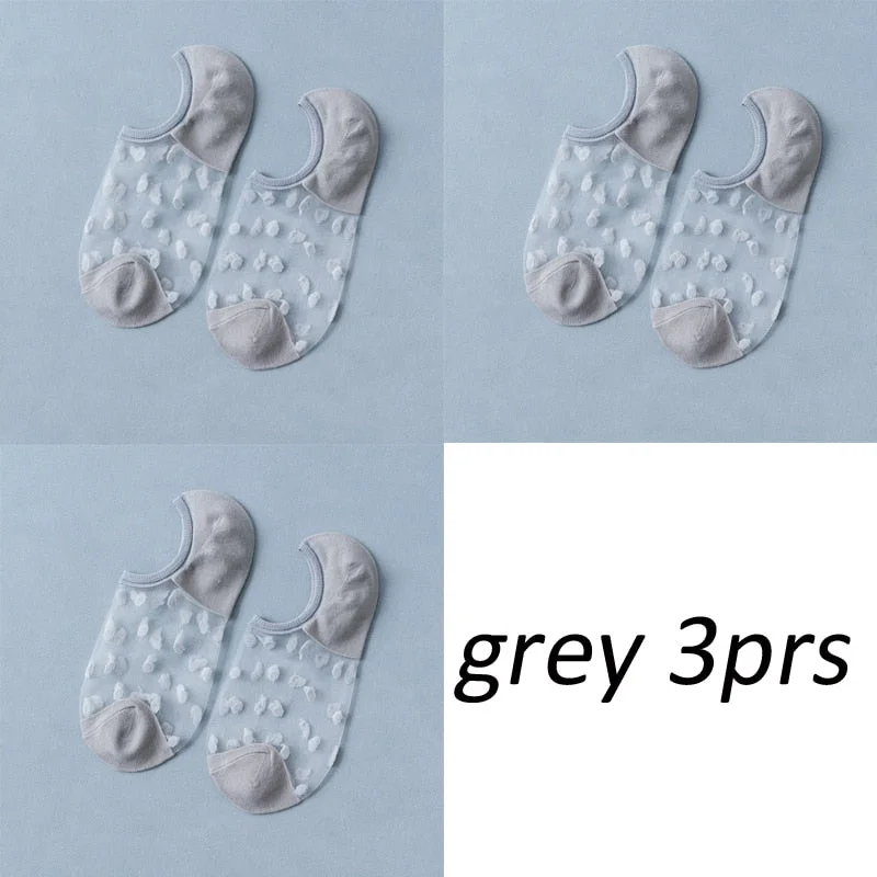 3 Pair/set Lot Fashion Dot socks for Girls Women Indoor Socks Mix Summer Colors Smooth Feeling Floor Socks Color Breathable Sox