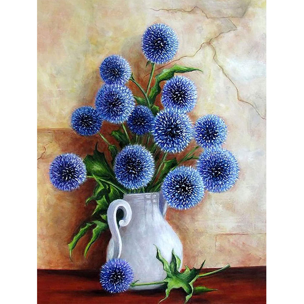 

Blue Flower - Round Drill Diamond Painting - 30*40CM, 501 Original