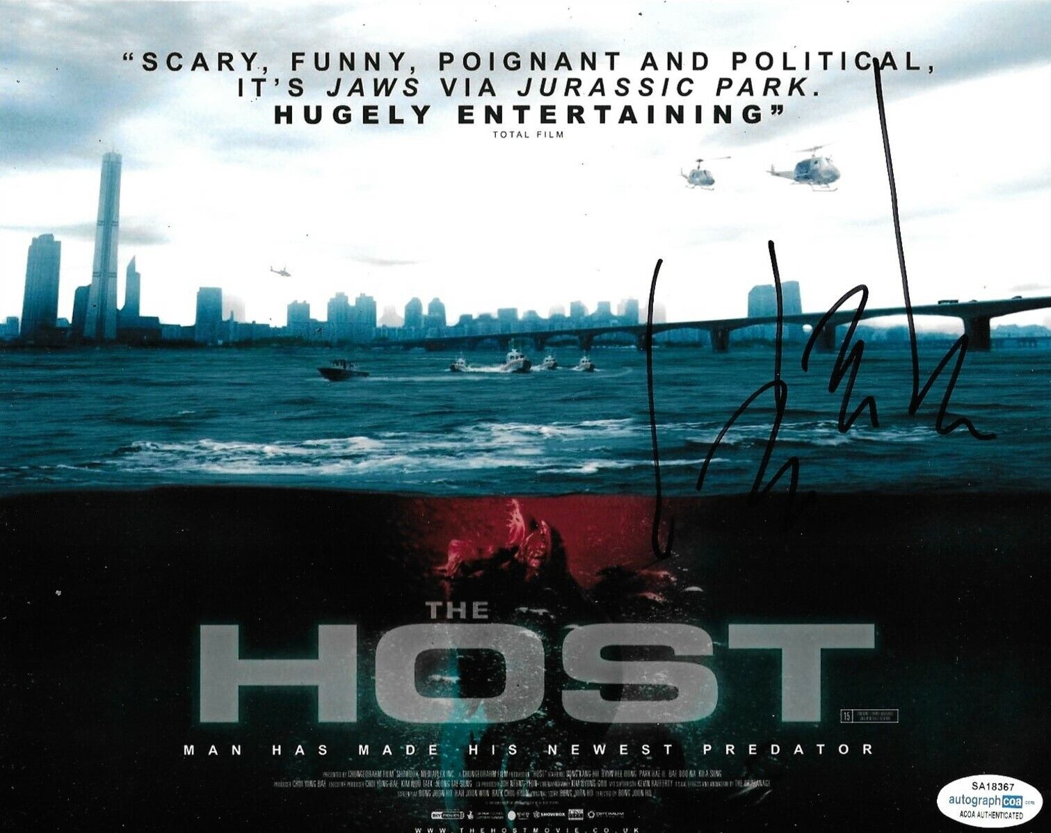 Bong Joon Ho Signed The Host 10x8 Photo Poster painting AFTAL ACOA