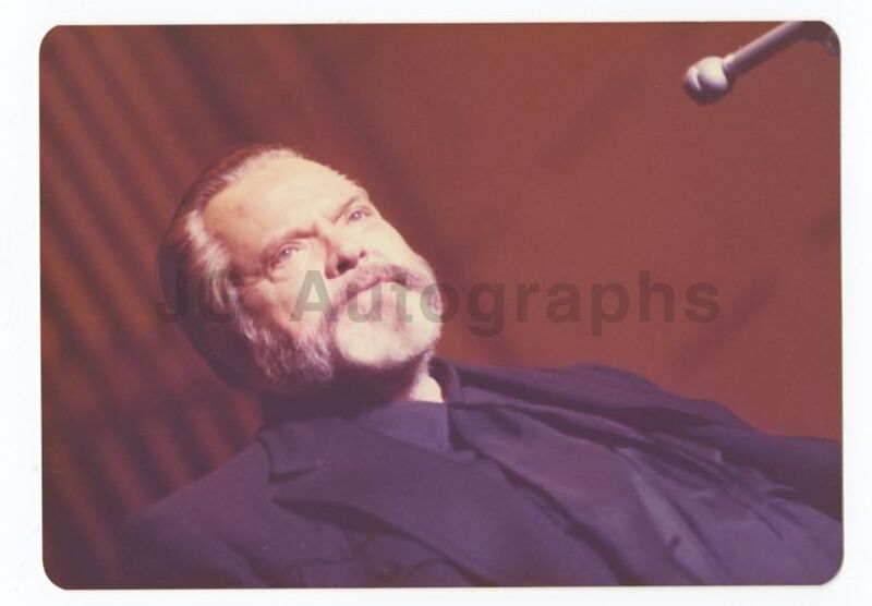 Orson Welles - Vintage Candid Photo Poster painting by Peter Warrack - Previously Unpublished