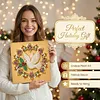 (25x25cm)DIY Pearl Painting Xmas Framed Handmade Pearl Material Art Kit Living Room Decor