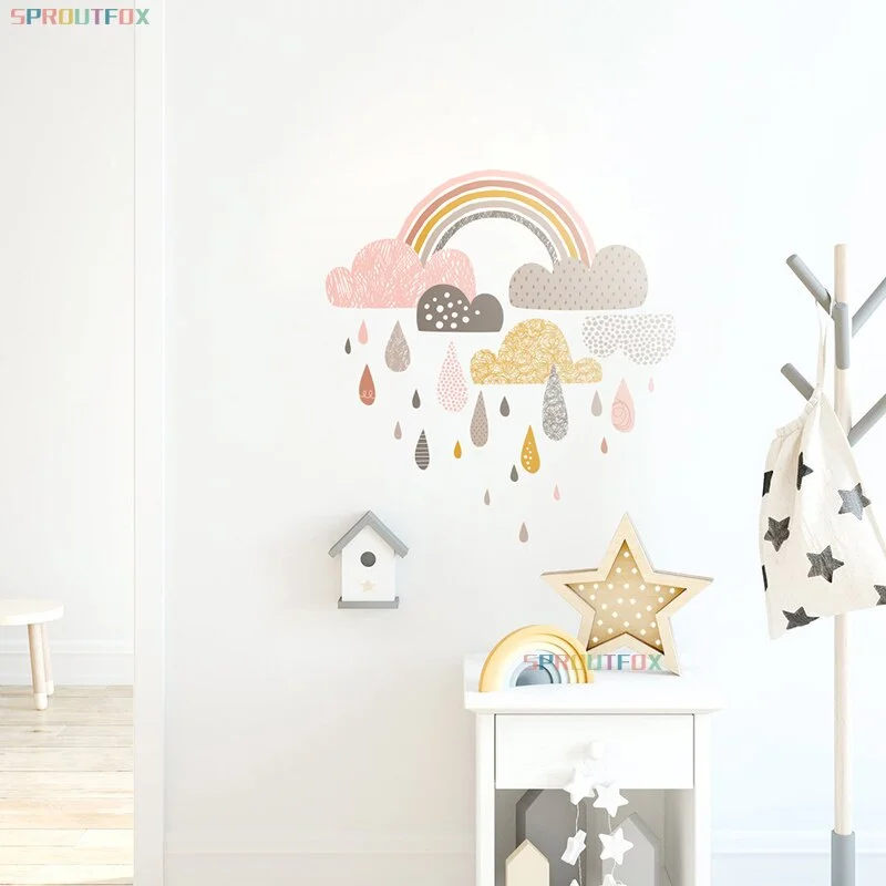 Rainbow Wall Stickers Decoration Baby Room Stickers On The Wall Kids Room Decoration Kids Wall Stickers For Girls Rooms