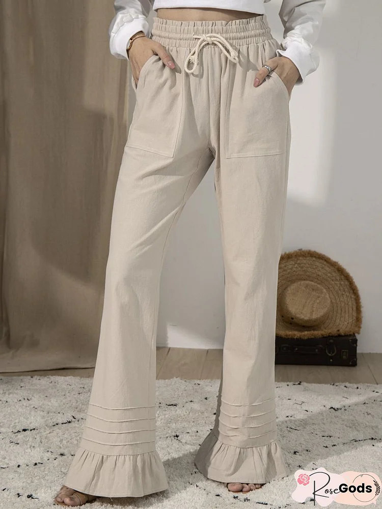 Ladies Casual Straight Trousers