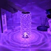 lamp desk Crystal Rose Ambiance Table Lamp Bedroom Bedside Lamp LED Romantic Multi-color Changing Light Rechargeable Touch Switch Remote Control bed side lamp